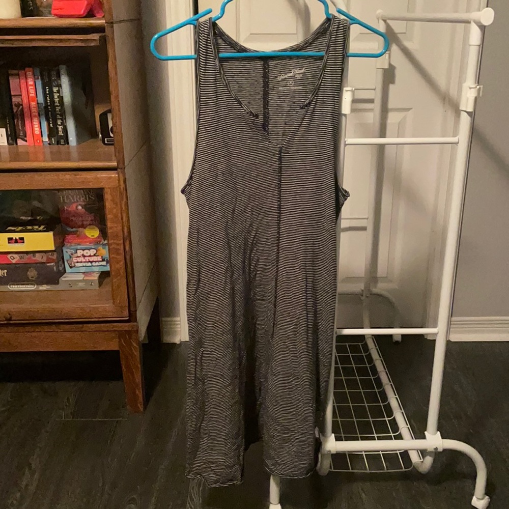 Drop waist striped dress